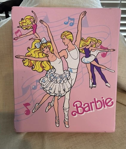 Vintage 1988 Mattel Barbie Pink Ballerina Fold Out Carrying Case