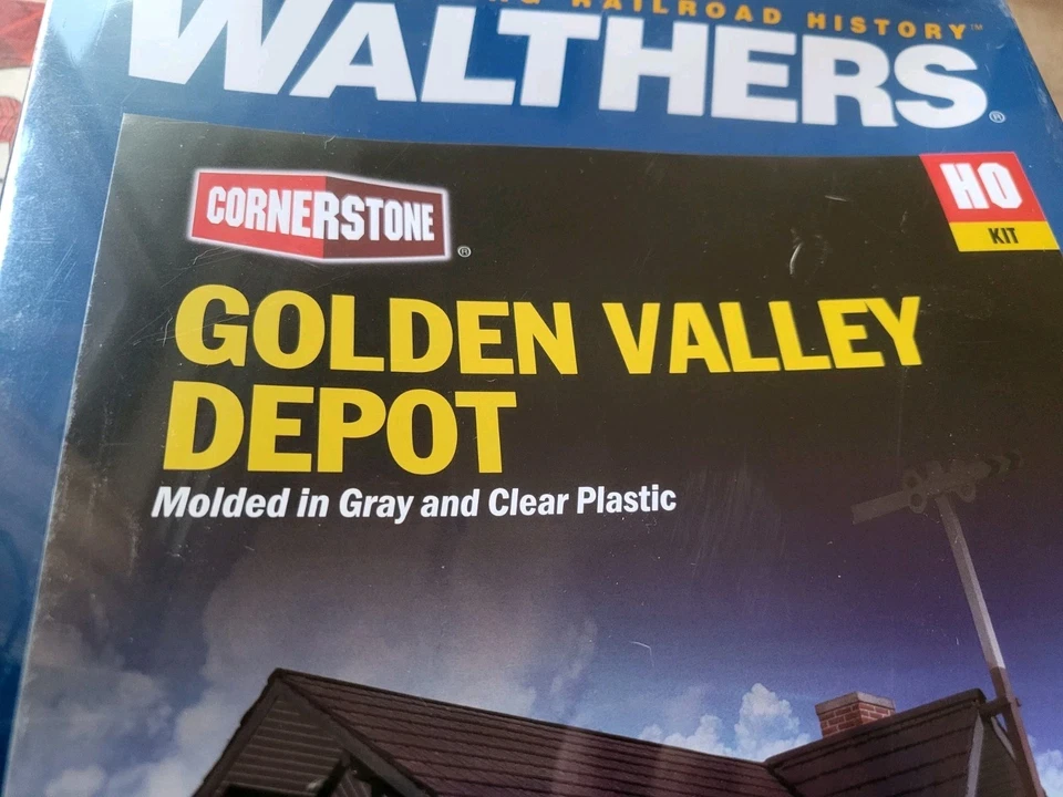 WALTHERS CORNERSTONE GOLDEN VALLEY DEPOT- HO BUILDING KIT 933-3532 SEALED - Image 2 of 4