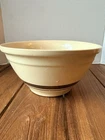 Vintage McCoy Pottery Mixing Bowl Oven Ware #10 Stoneware Brown Stripes