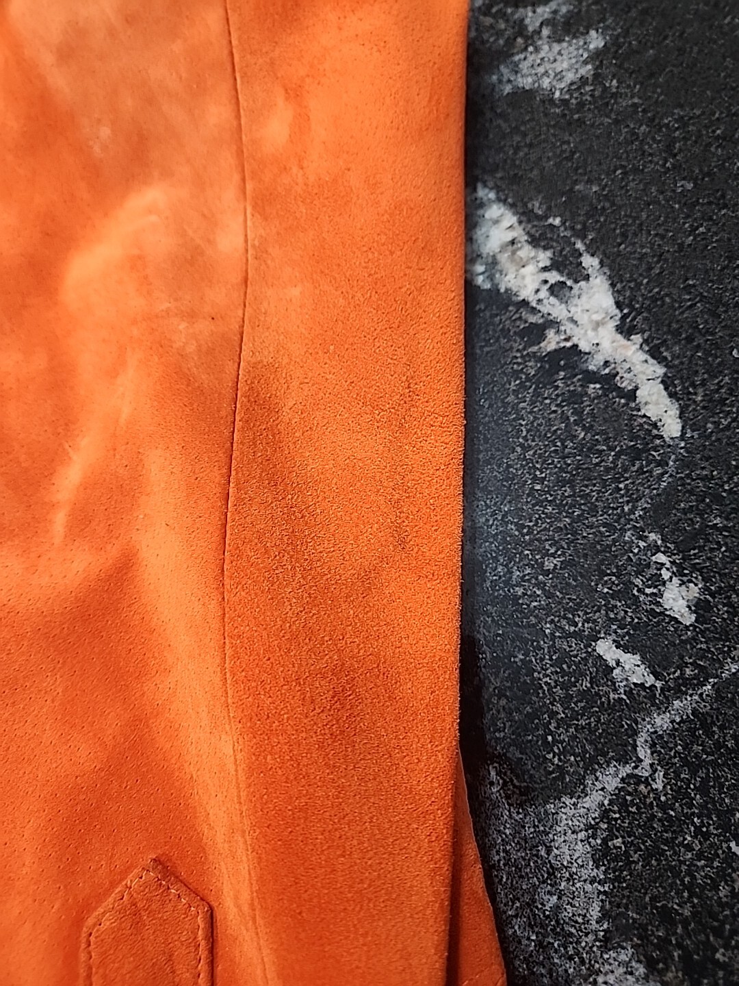 MLC Orange Leather Jacket Button Down - image 7