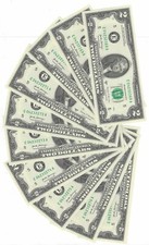 2017A 2 Federal Reserve Notes - 10 High Grade Notes in Sequence 57661