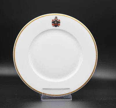 Dessertteller mit Wappen,, Ernst Münnich, Altwasser/Schlesien, um 1880   #6 - Bild 1 von 4