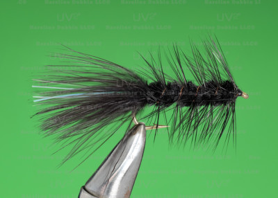 uv2 Woolly Bugger Black Streamer #6 Spirit River UV Woolly Bugger black #6