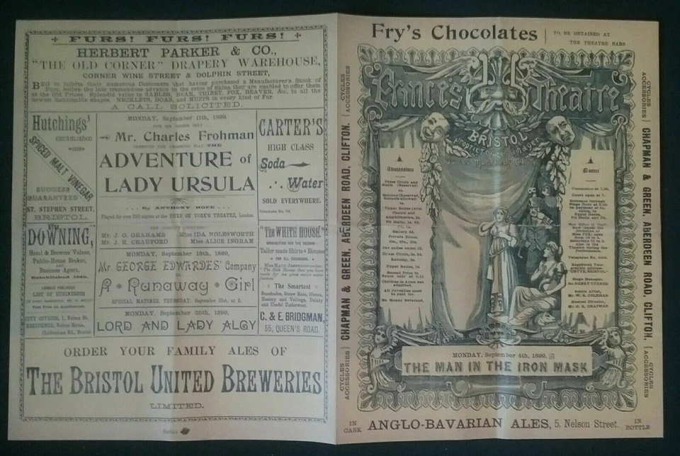 1899 VICTORIAN PRINCE'S THEATRE PROGRAMME ,HISTORY, SOUVENIR GIFT (Reproduction) - Image 3 of 4
