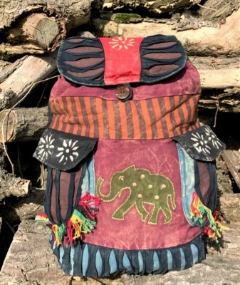 INDIE BOHO HIPPY BACKPACK BAG HIPPIE BEACH ELEPHANT SHOULDER FESTIVAL RUCKSACK