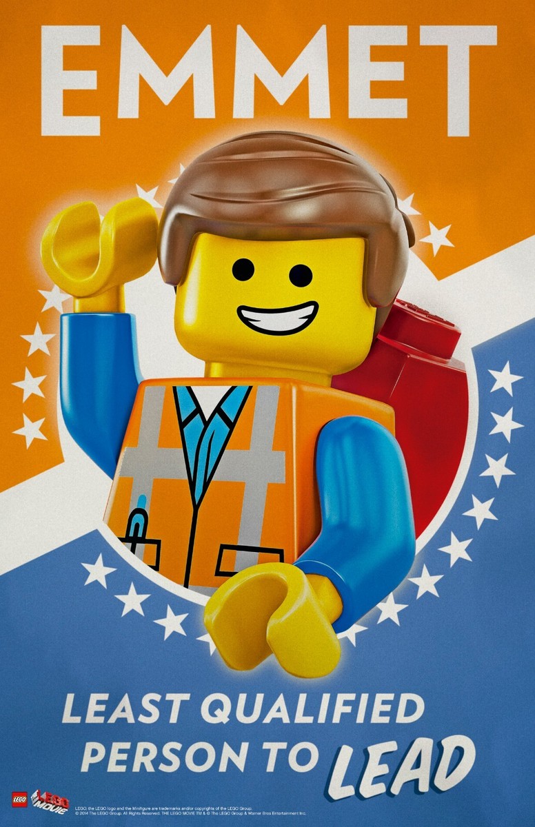 The Lego Movie poster 11 x 17 inches Lego poster Emmet Least