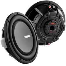 2x DS18 PSW10.2D Shallow Mount 10" Subwoofer with 2.5" VC - 500W Rms 2-ohm DVC