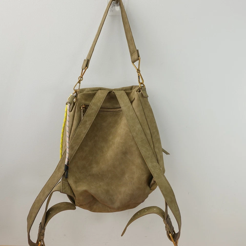 Желательный сумка мини рюкзак кожаный средний армия зеленый мульти положение PU основной - Изображение 2 из 4