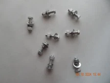 ALUMINUM HEX CAP SCREWS 3/8-16 x 1 1/2" W/FW LW & NUTS 8 PCS. NEW