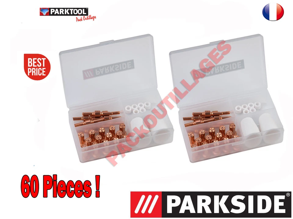 PARKSIDE Set de buses et d’électrodes pour découpeur plasma PPS 40 ,60 Pieces