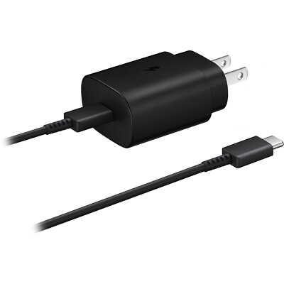 Original Samsung 25W USB-C Super Fast Charger & USB-C & USB-C Cable Note 10 Plus