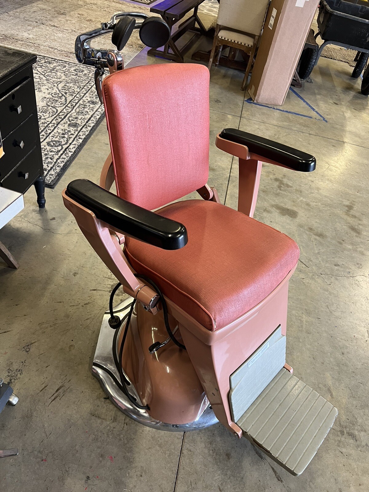 Reliance Koenigkramer Barber Chair Antique Vintage Electric Optometry Exam