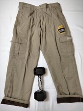 NWT Men's Wrangler Cargo Pant Relaxed Fit Tech Pocket Khaki SIZE 36 30