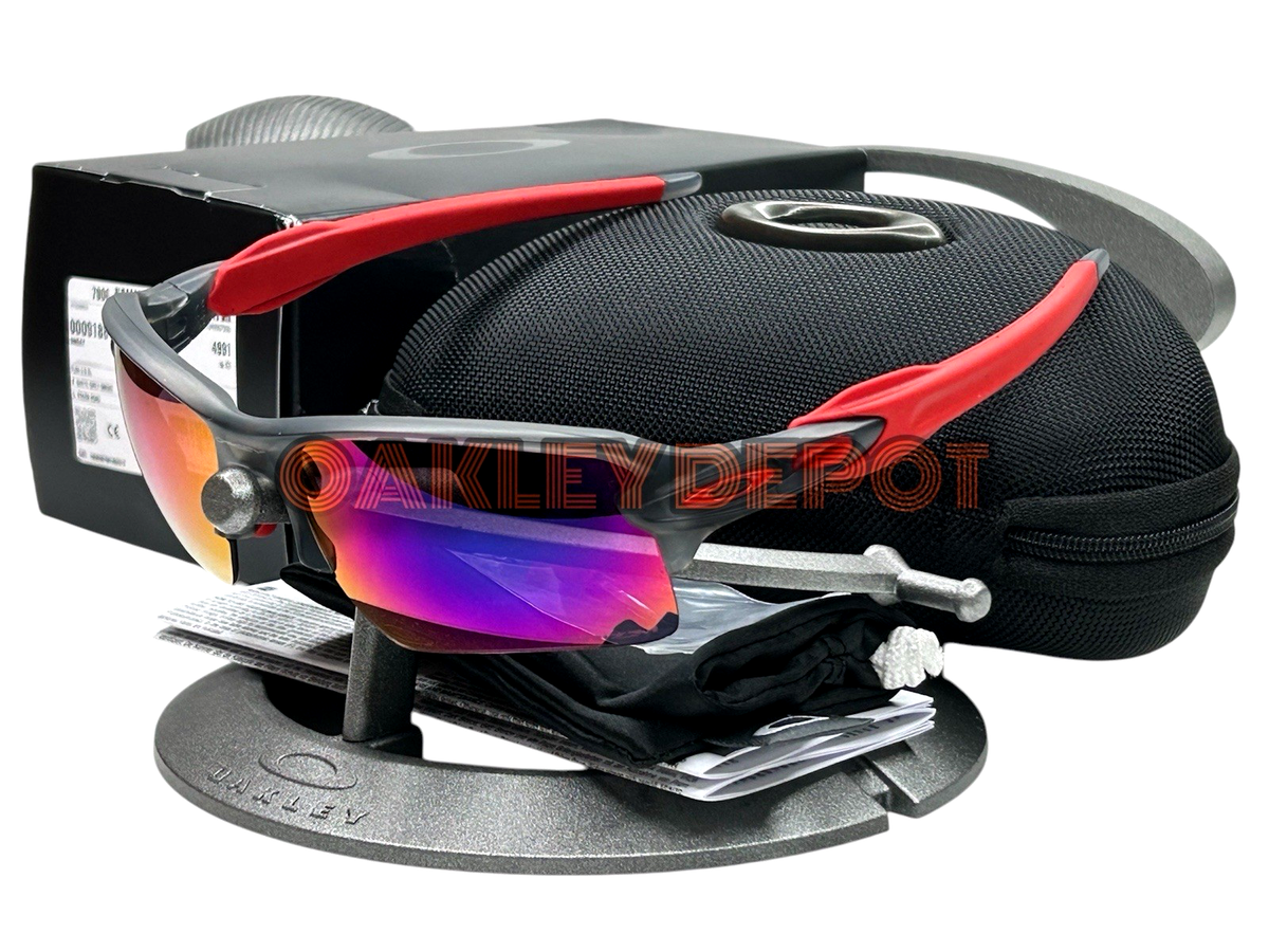 ✓🕶️ OAKLEY FLAK 2.0 XL 009188 MATTE GREY SMOKE/PRIZM ROAD