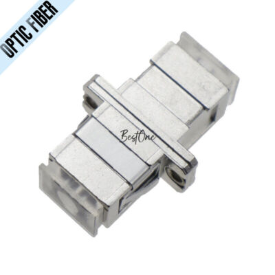 25Pcs SC to SC Metal SM/MM Simplex Optic Fiber Connector Optical Adapter Coupler