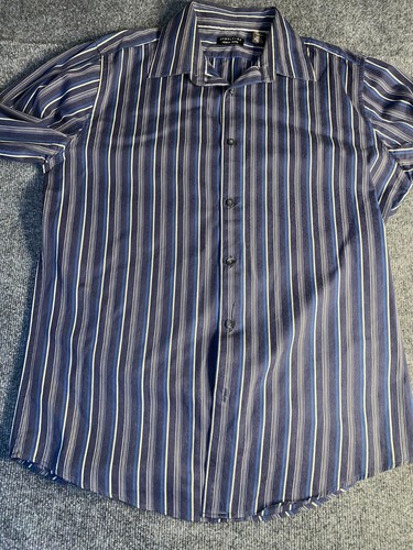 Structure Dress Shirt Mens Medium Multi Premium Woven Long Sleeve Button Down - Picture 6 of 7