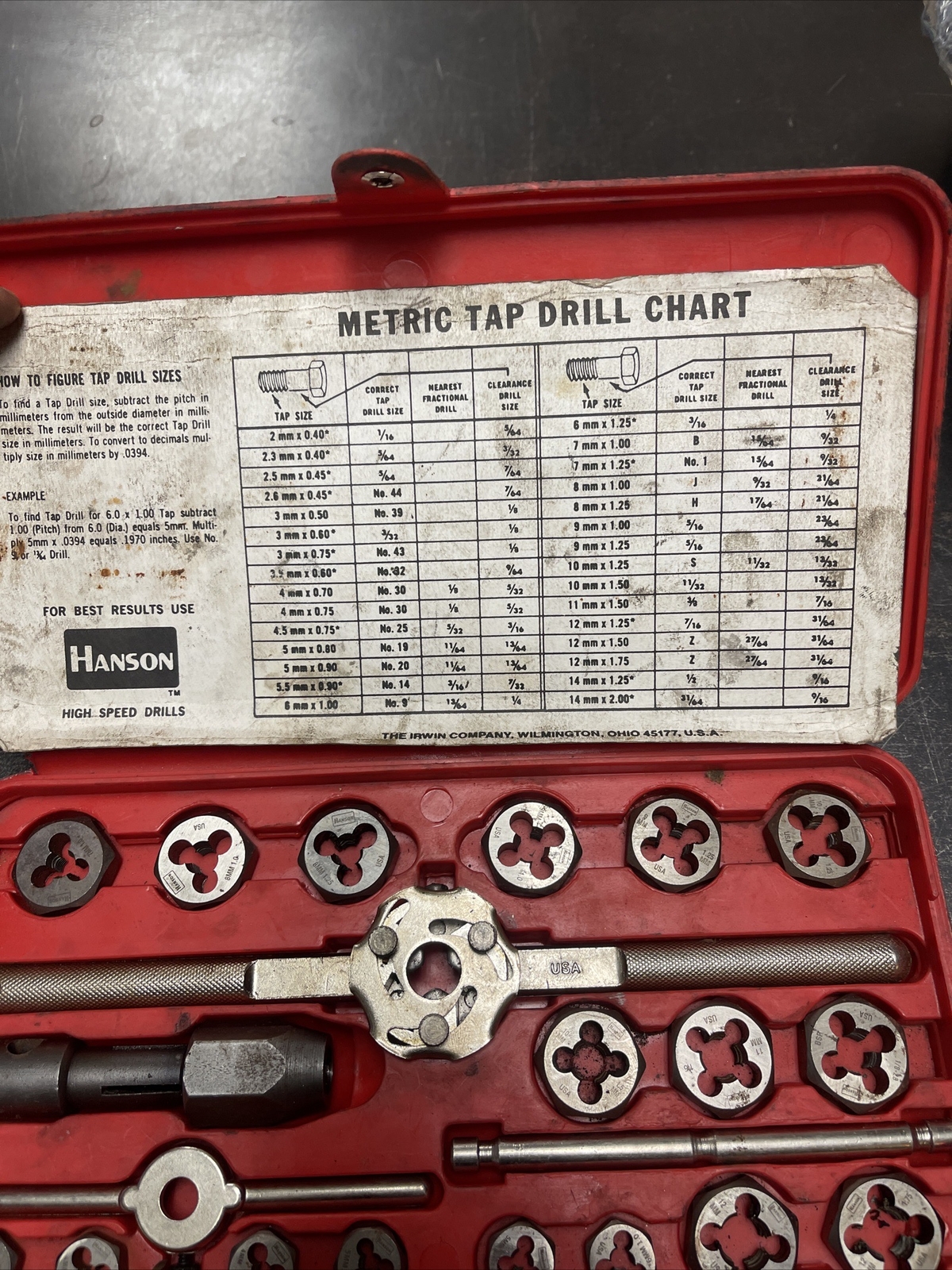 IRWIN HANSON 26317 41 Pc. Metric Hex Tap & Die Set SUPERSET eBay