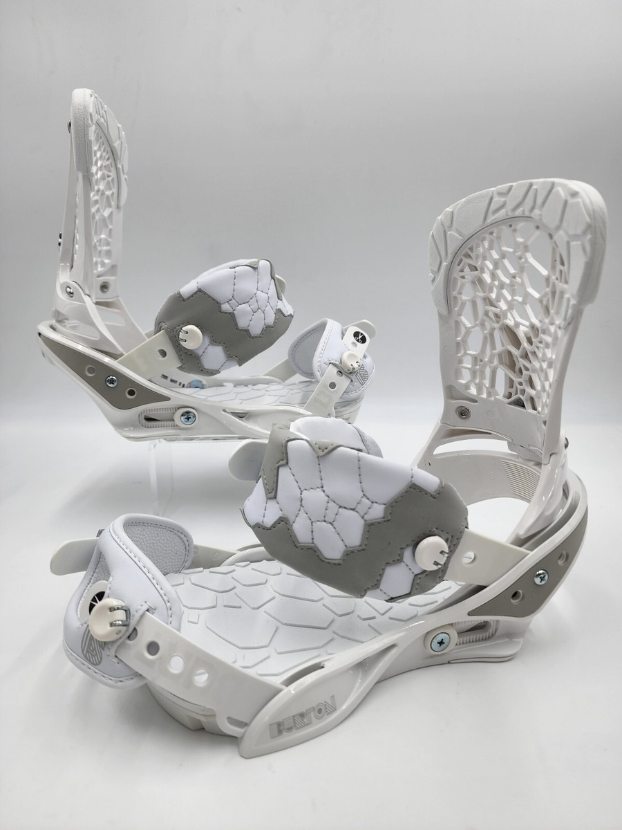 Burton Triad Bindings White Snowboarding Skiing Winter Sports Size
