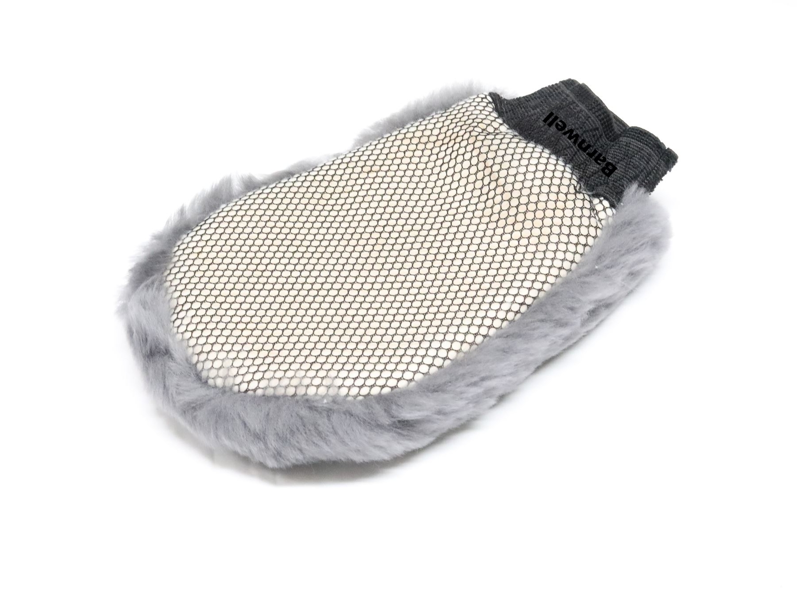 Barnwell Deep Pile Lambs Wool Grey Wash Mitt with Bug Netting Sheepskin Car Van