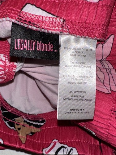 Legally Blonde Womens Pink Joggers Sleep Pants Pajama Bottoms Plus 2X 18W 20W DC - Picture 17 of 19
