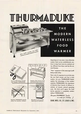 VTG 1951 Print Ad Thurmaduke Modern Waterless Food Warmer St Louis Mo.