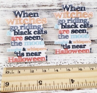 5 pc. Planar Resin Hair Bow Flatback Halloween 1059051 Witch