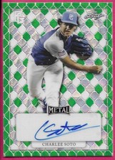2022 Leaf Metal Perfect Game Baseball CHARLEE SOTO #MA-CS2 Green Autograph 1/4