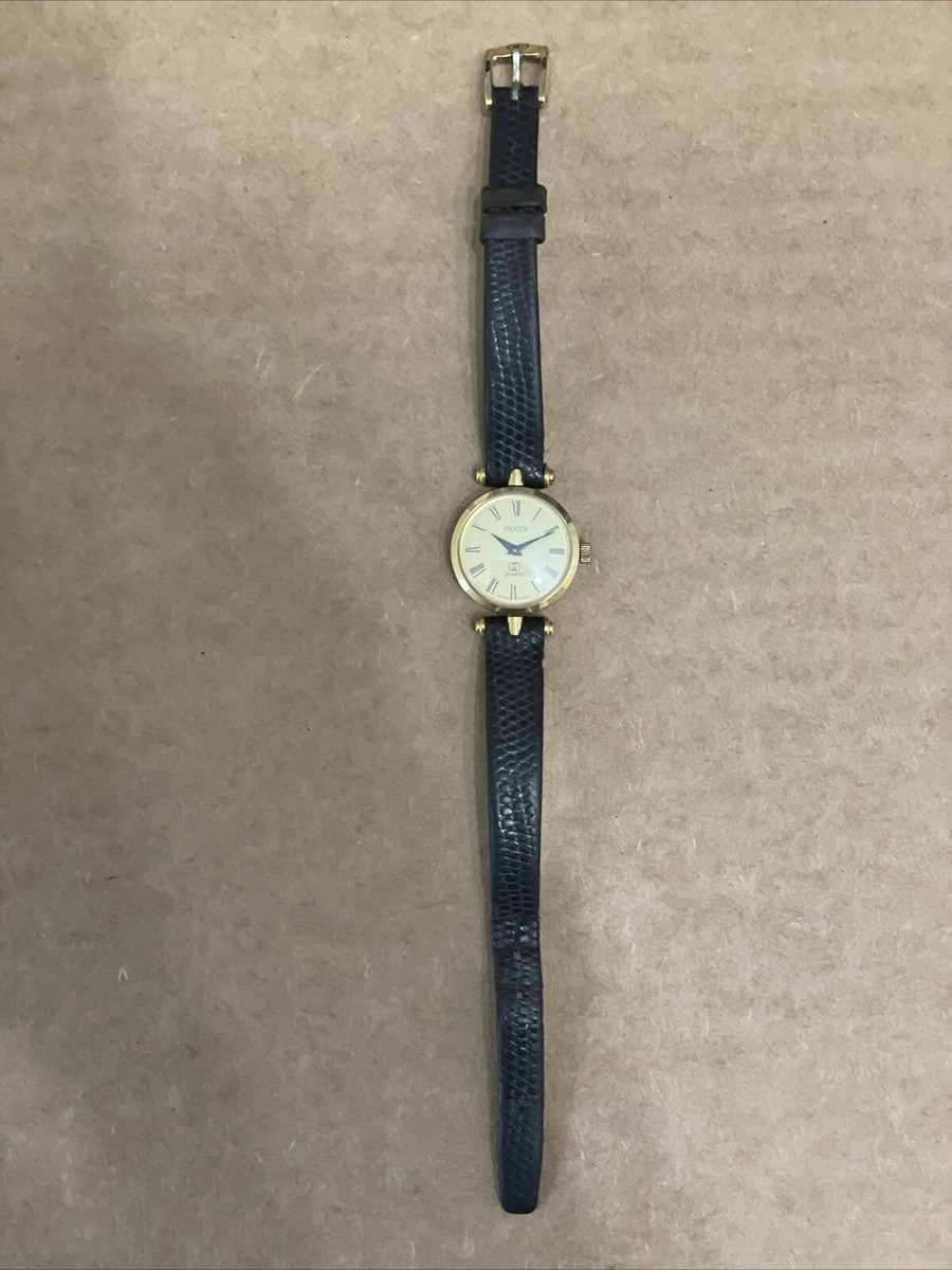 Vintage GUCCI 2000L Quartz Roman Gold Dial 21mm Women Watch | eBay