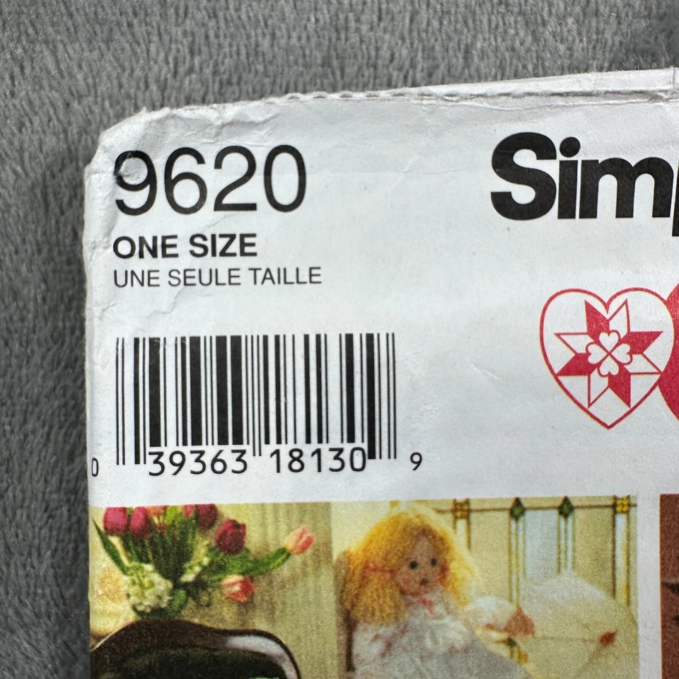 Simplicity Crafts Sewing Pattern 9620 25 Inch Doll And Clothes Dress Set 1995 - Image 2 of 4