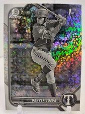 DANYER CUEVA REFRACTOR 2022 Bowman Chrome Baseball BLACK WHITE MINI DIAMOND