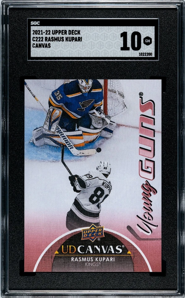 Rasmus Kupari 2021-22 UD Young Guns Canvas C222 SGC 10 GM - Image 3 of 4