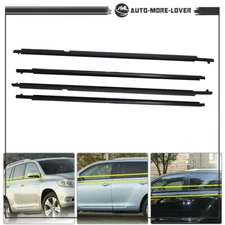 Weatherstrip Window Molding Trim Seal Belt For Toyota Highlander 2008-10 4pcs
