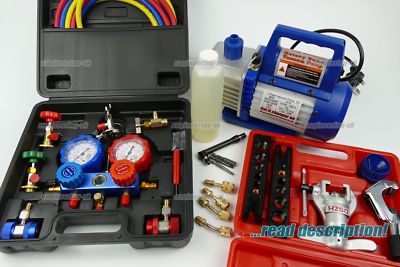 Kältemittel Vakuumpumpe Messkrümmer Set Kit R407F R448a R32 R1270 AC Werkzeug
