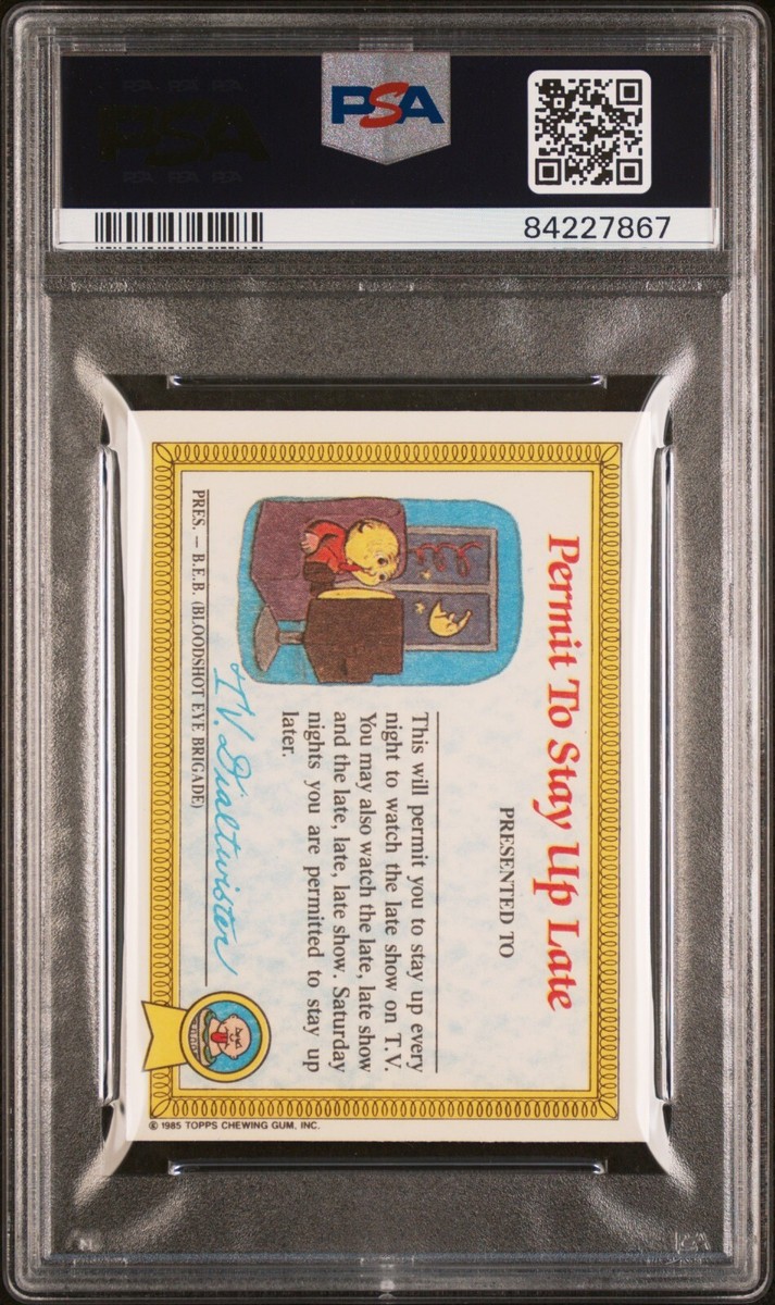 1986 Garbage Pail Kids OS1 Series 1 UK Mini NASTY NICK 1a Card PSA