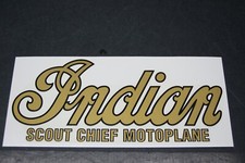 INDIAN Motorcycle TANK DECAL 1910 -'16 CHIEF, SCOUT, MOTOPLANE - USA MADE! New
