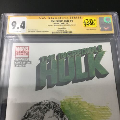The Incredible Hulk #1 Signature Series firmada por Mike DeCarlo CGC 9.4 - Imagen 3 de 4
