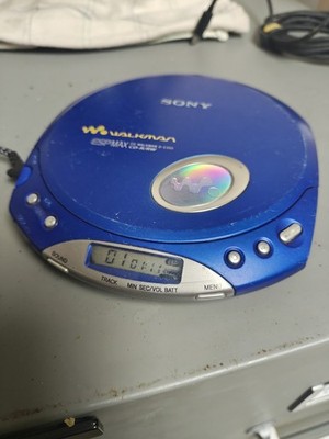 Sony CD Walkman D-E350 ESP MAX Portable CD Player Blue Tested/Working 