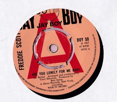 Freddie Scott - Are You Lonely For Me Baby (7'', Promo) (Near Mint (NM or M-)) - 