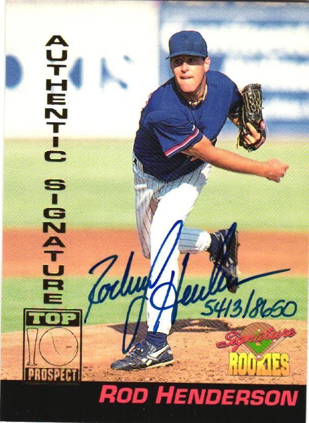 1994 Signature Rookies #6 Rod Henderson Authentic Signatures #/8650