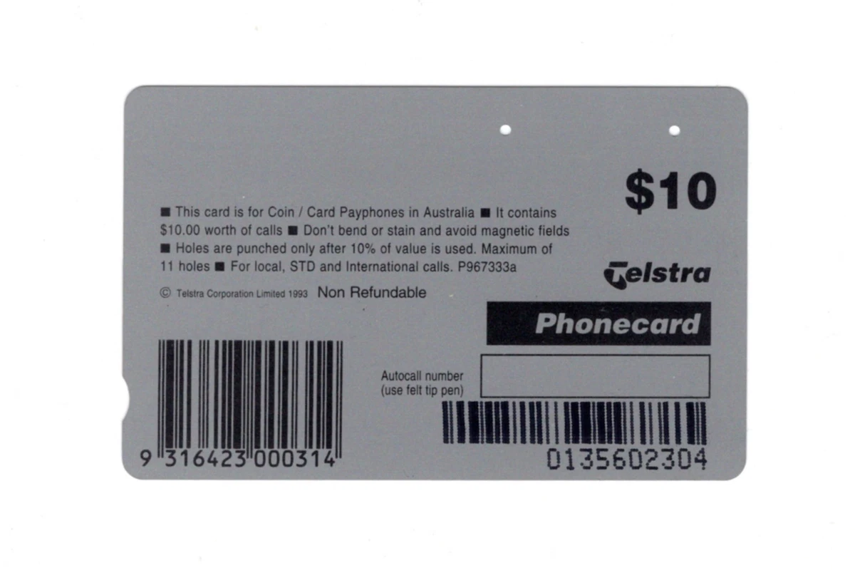 Telstra Australia Used $10 Phonecard Melbourne Park