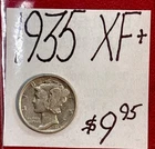 1935 Mercury Silver Dime (XF+) Extra Fine Condition! ENN Coins