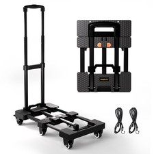 Folding Hand Truck 500lbs, Portable Heavy Duty Dolly Cart, 6 Wheels Collapsib...