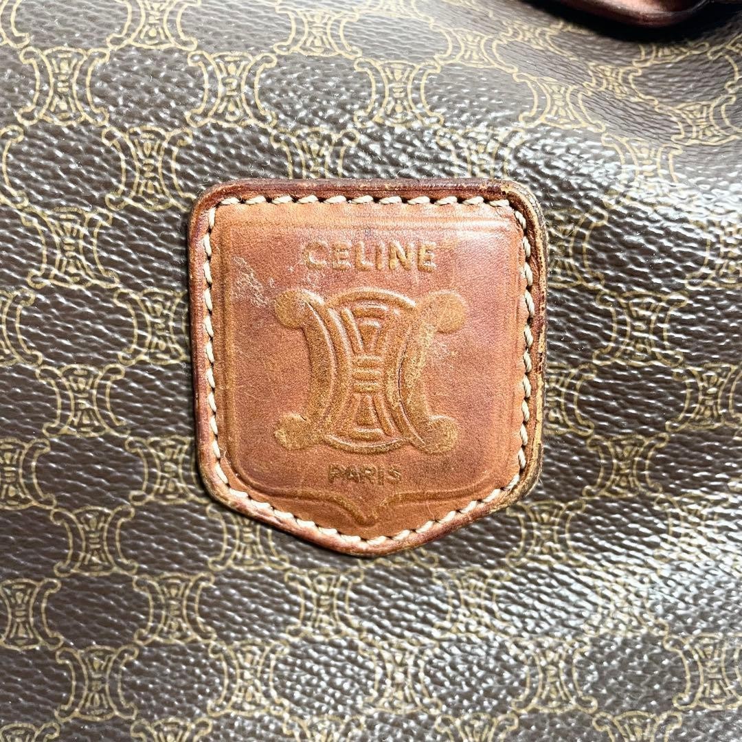 CELINE Macadam Triomphe Shoulder Bag Leather Draw… - image 14