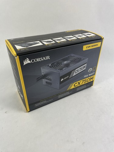 Corsair cx750m Power Supply CP-9020061-NA Open Box Modular Gaming PC 750W ATX - Afbeelding 2 van 10