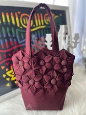 Kimono Remake Mini Tote Bag Origami Quilt Tote Bag Remake Tote Bag Floral Motif