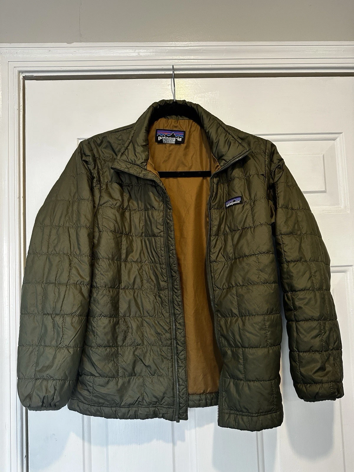 Kids Patagonia Nano Puff Green L 12 Boys Girls Jacket Coat See Description