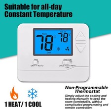 Non-Programmable Thermostat 1 Heat/1 Cool Conventional Single-Stage System