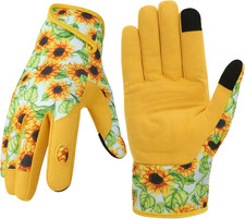 Sunflower Gardening Gloves Thorn Proof for Women Touchscreen Fingertips