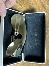 Versace 2166 12528G Black Pale Gold Sunglasses Ve2166