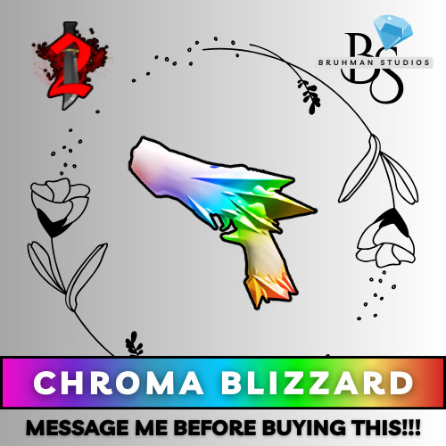 LIMITED🚨| Roblox | Murder Mystery 2 | MM2 | Godly Chroma Blizzard Gun - CHEAP